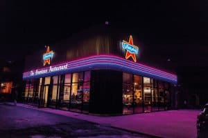 Restaurant à l'enseigne Memphis au nouveau concept 2020 - extérieur