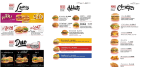 burger addict menus
