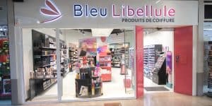 Magasin à l'enseigne de produits de coiffure Bleu Libellule